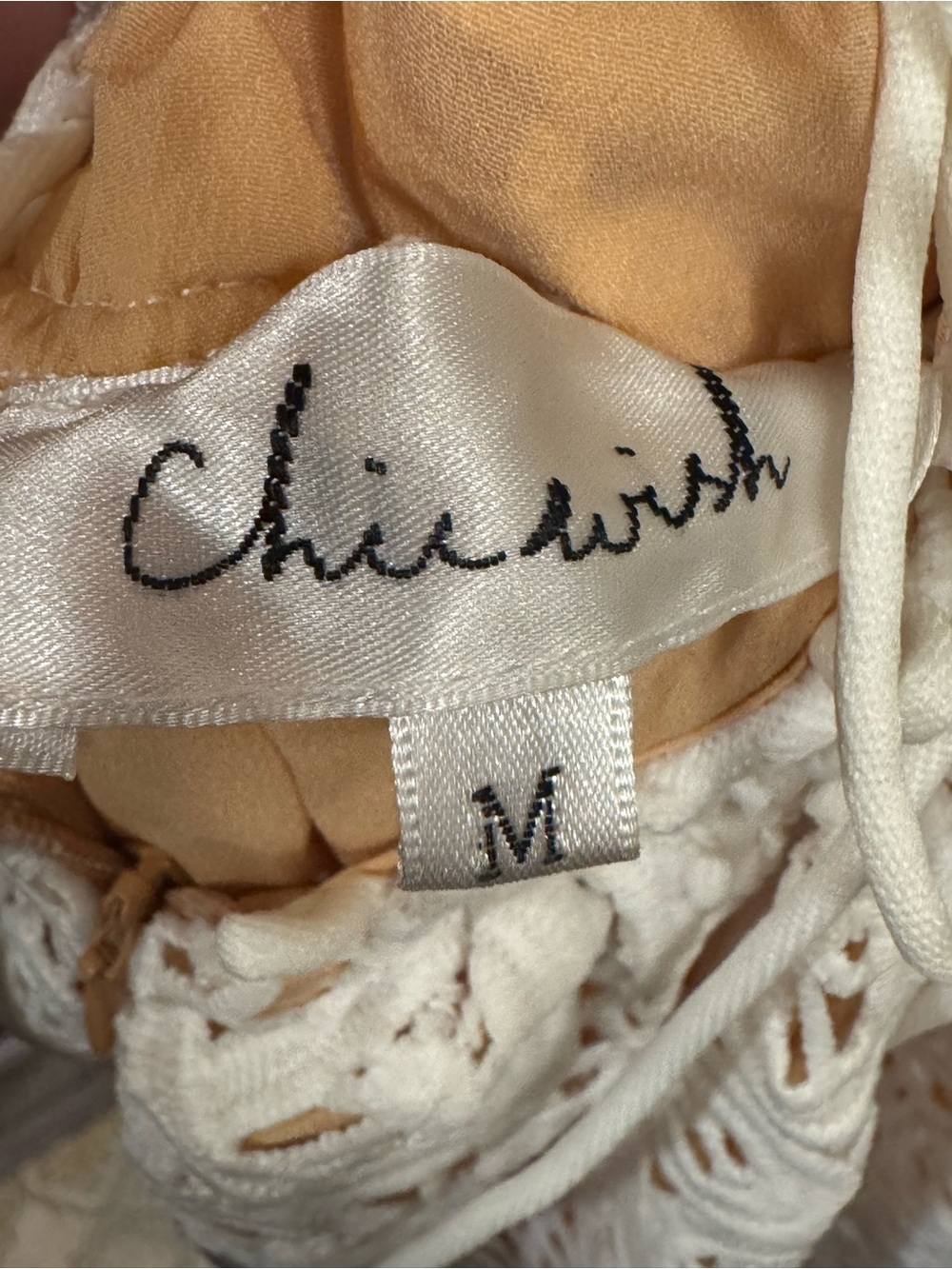 Chic Wish fully lined white crochet dress // M - Picture 4 of 4